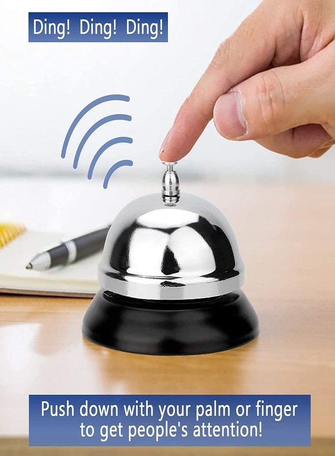 اميغوز جرس خدمة من الفولاذ المقاوم للصدأ من AmigozZ، جرس استقبال مكتبي محمول باليد، جرس تنبيه، مثالي للمطاعم والمدارس والاستقبال والمكاتب وتدريب الكلاب الأليفة. (قطعة واحدة) - Image 5